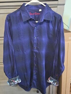 Robert Graham Deep Navy Button-Up Dress Shirt